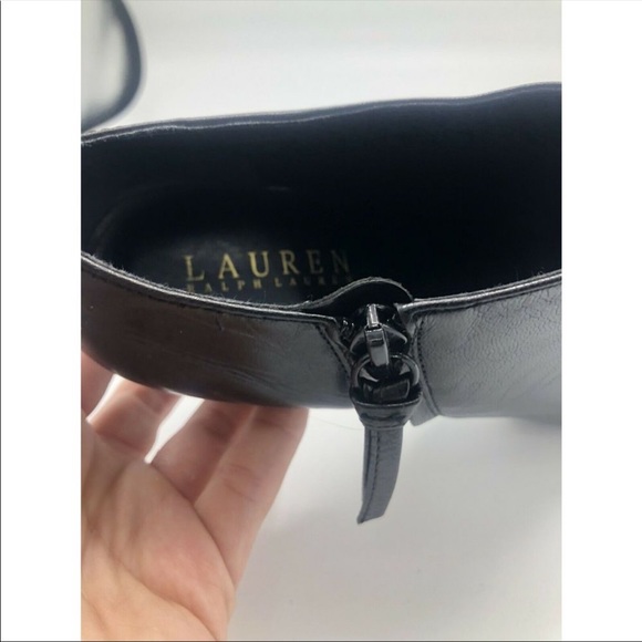 Lauren Ralph Lauren Black Leather Booties Size 6 - Picture 8 of 8